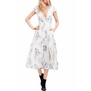 Free People Printed Retro Midi Dress